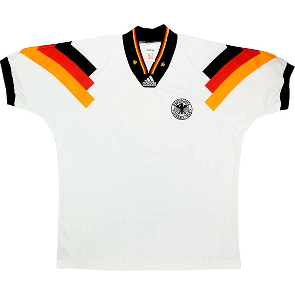 Thailande Maillot Football Allemagne Domicile Retro 1992 1994 Blanc